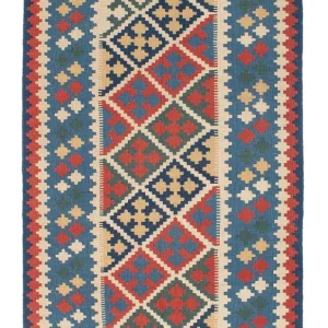 Dywan Kelim - Orientalny - 174 x 115 cm - niebieski