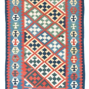 Dywan Kelim - Orientalny - 175 x 124 cm - niebieski