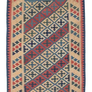 Dywan Kelim - Orientalny - 176 x 122 cm - wielokolorowy