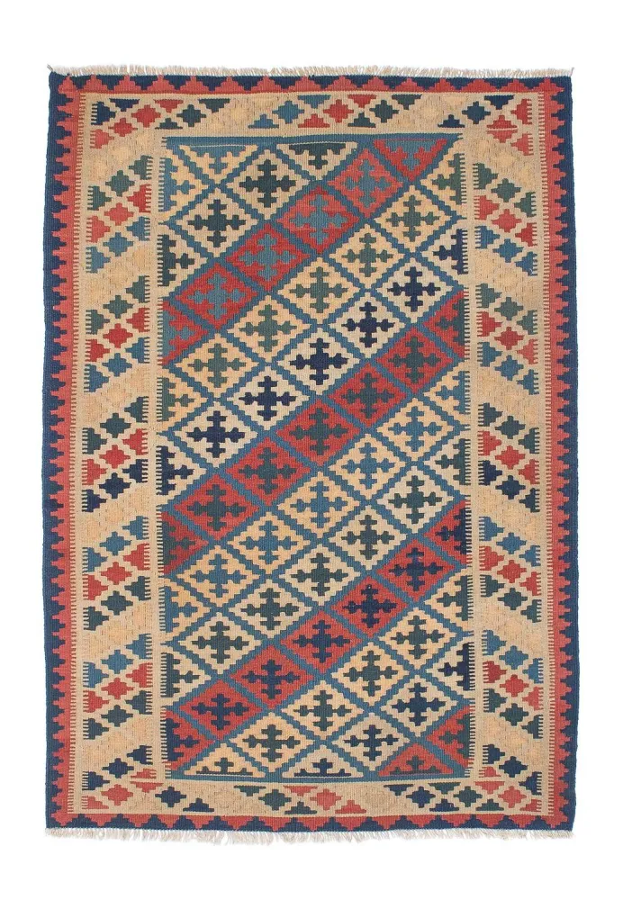 Dywan Kelim - Orientalny - 176 x 122 cm - wielokolorowy