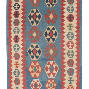 Dywan Kelim - Orientalny - 179 x 108 cm - niebieski