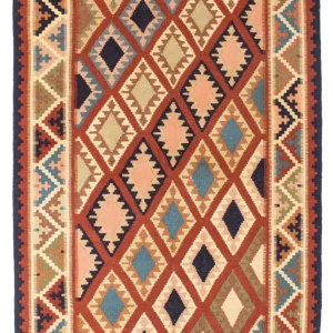 Dywan Kelim - Orientalny - 182 x 121 cm - wielokolorowy