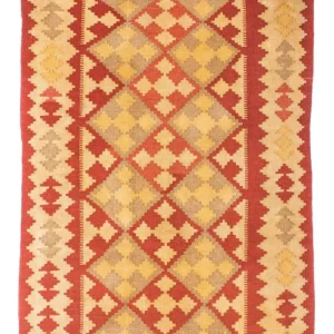 Dywan Kelim - Orientalny - 182 x 125 cm - pomarańczowy