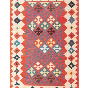 Dywan Kelim - Orientalny - 183 x 120 cm - pomarańczowy