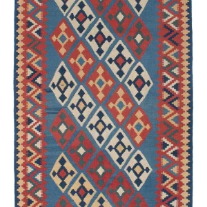 Dywan Kelim - Orientalny - 183 x 123 cm - niebieski