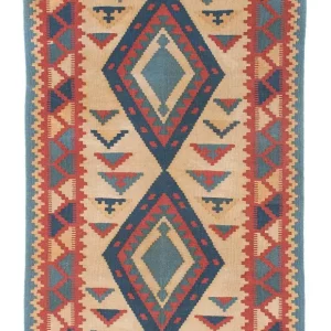 Dywan Kelim - Orientalny - 184 x 117 cm - jasnobrązowy