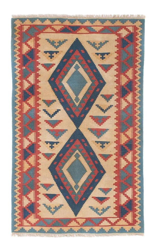 Dywan Kelim - Orientalny - 184 x 117 cm - jasnobrązowy