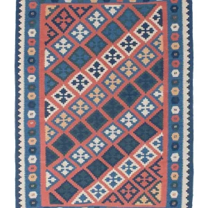 Dywan Kelim - Orientalny - 186 x 133 cm - wielokolorowy