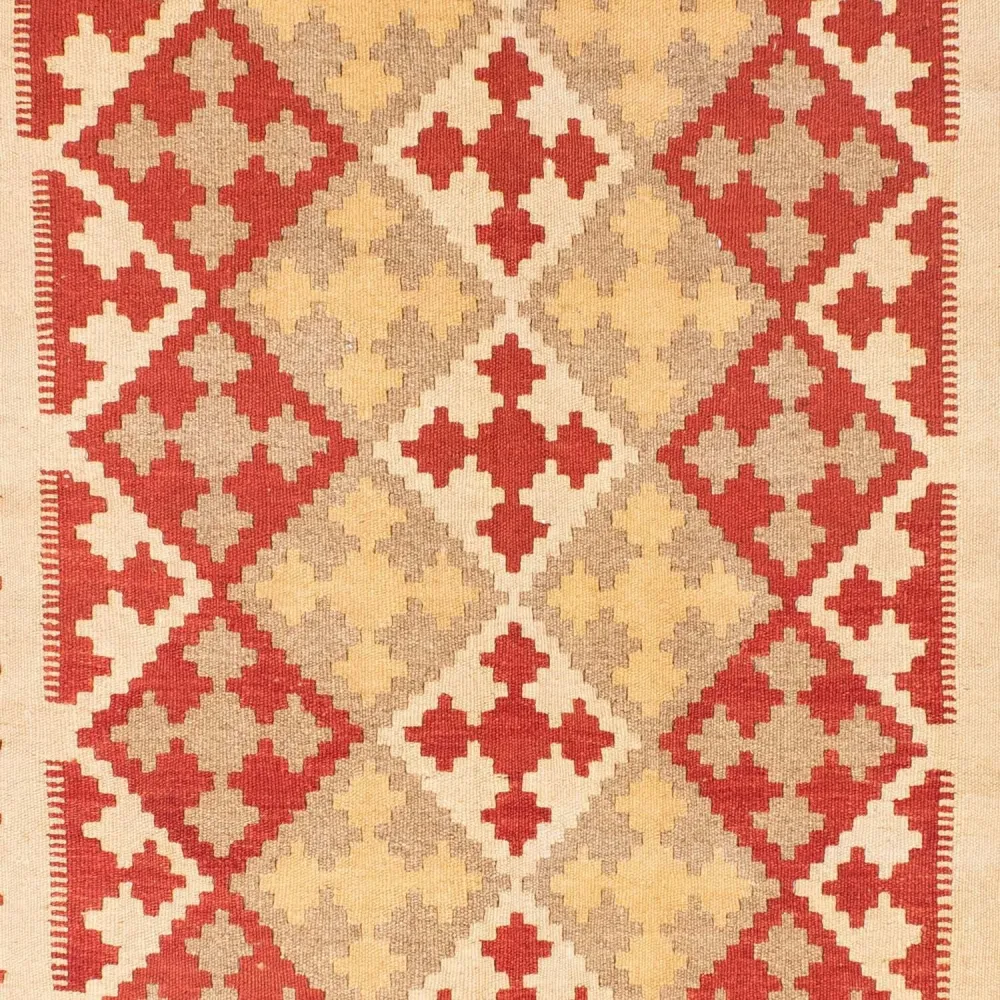 Dywan Kelim - Orientalny - 190 x 148 cm - pomarańczowy