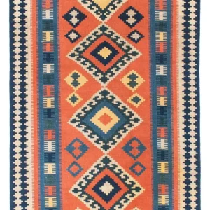 Dywan Kelim - Orientalny - 192 x 123 cm - rdza