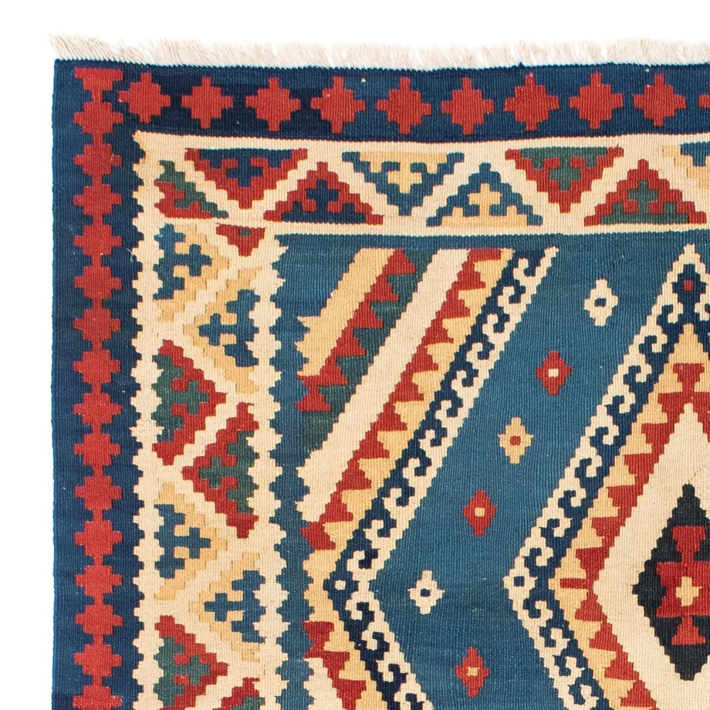 Dywan Kelim - Orientalny - 193 x 152 cm - niebieski