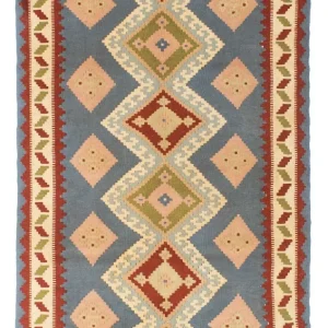 Dywan Kelim - Orientalny - 200 x 130 cm - jasnoniebieski