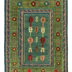 Dywan Kelim - Orientalny - 205 x 147 cm - zielona