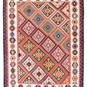 Dywan Kelim - Orientalny - 206 x 156 cm - rdza