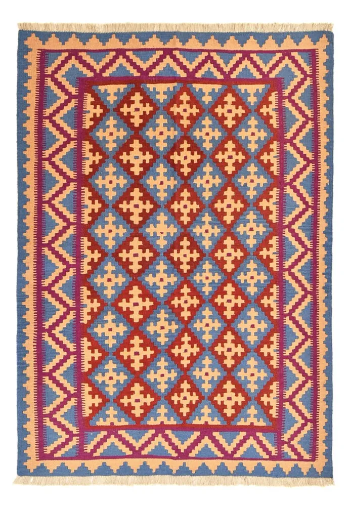 Dywan Kelim - Orientalny - 208 x 150 cm - wielokolorowy