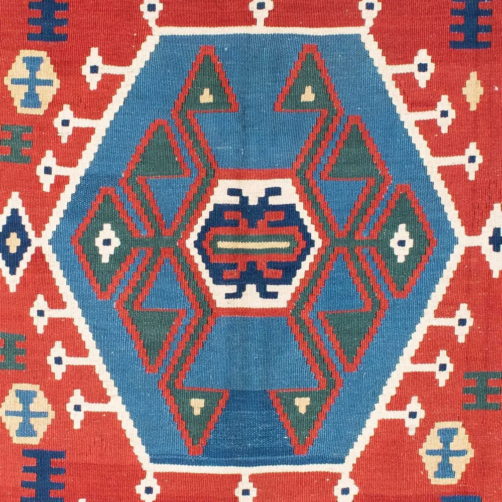 Dywan Kelim - Orientalny - 208 x 160 cm - czerwony
