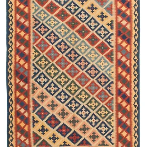 Dywan Kelim - Orientalny - 221 x 164 cm - wielokolorowy