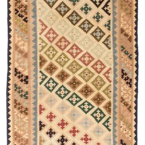 Dywan Kelim - Orientalny - 223 x 132 cm - beżowy