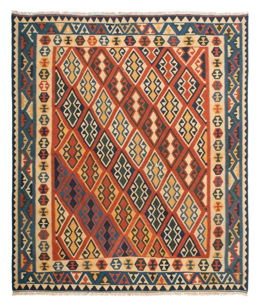 Dywan Kelim - Orientalny - 240 x 215 cm - wielokolorowy