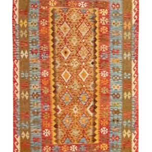 Dywan Kelim - Orientalny - 252 x 162 cm - złoto