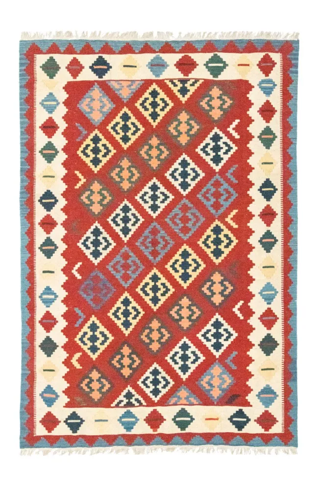 Dywan Kelim - Orientalny - 258 x 170 cm - pomarańczowy