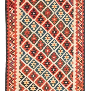 Dywan Kelim - Orientalny - 260 x 180 cm - pomarańczowy
