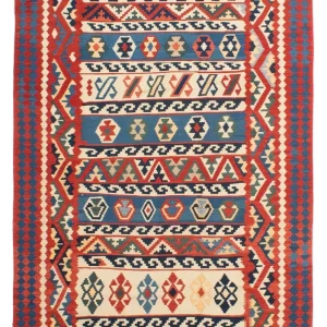 Dywan Kelim - Orientalny - 263 x 193 cm - wielokolorowy