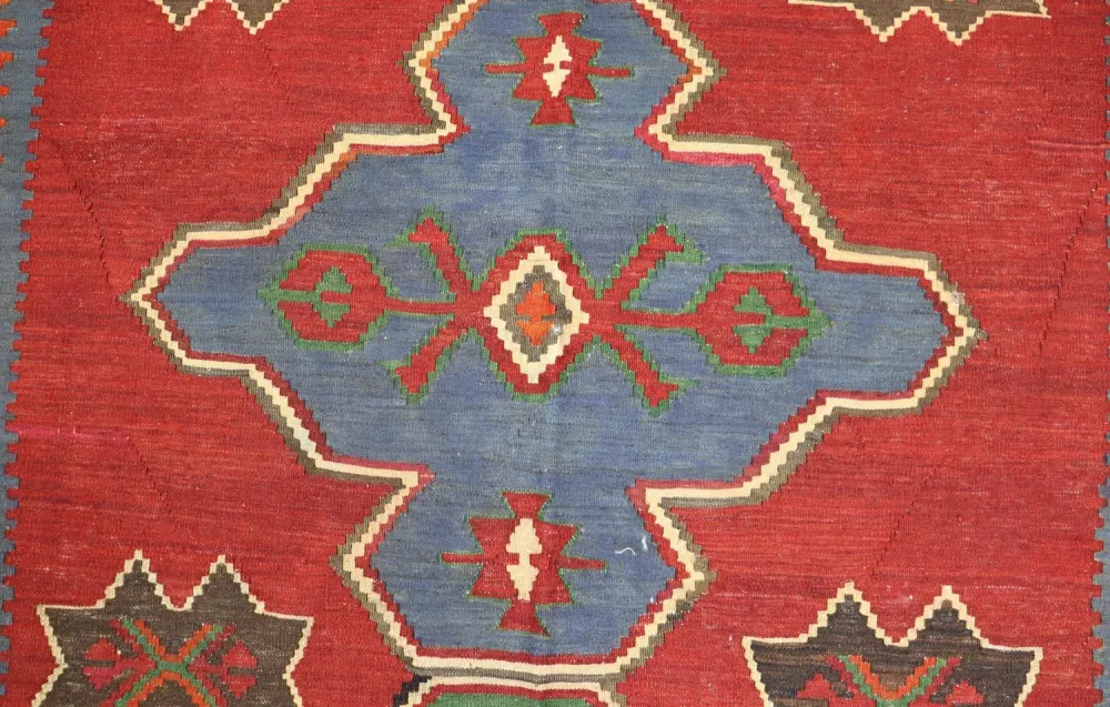 Dywan Kelim - Orientalny - 284 x 165 cm - czerwony