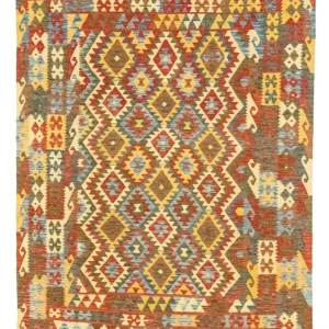 Dywan Kelim - Orientalny - 289 x 206 cm - wielokolorowy