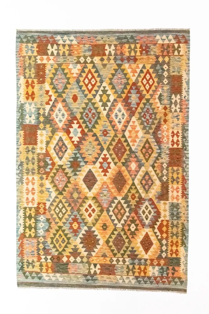 Dywan Kelim - Orientalny - 296 x 197 cm - wielokolorowy