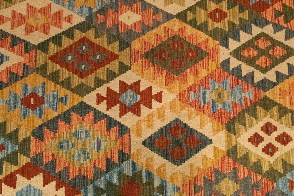 Dywan Kelim - Orientalny - 296 x 197 cm - wielokolorowy