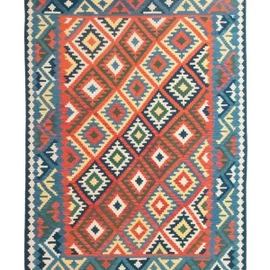 Dywan Kelim - Orientalny - 300 x 204 cm - pomarańczowy