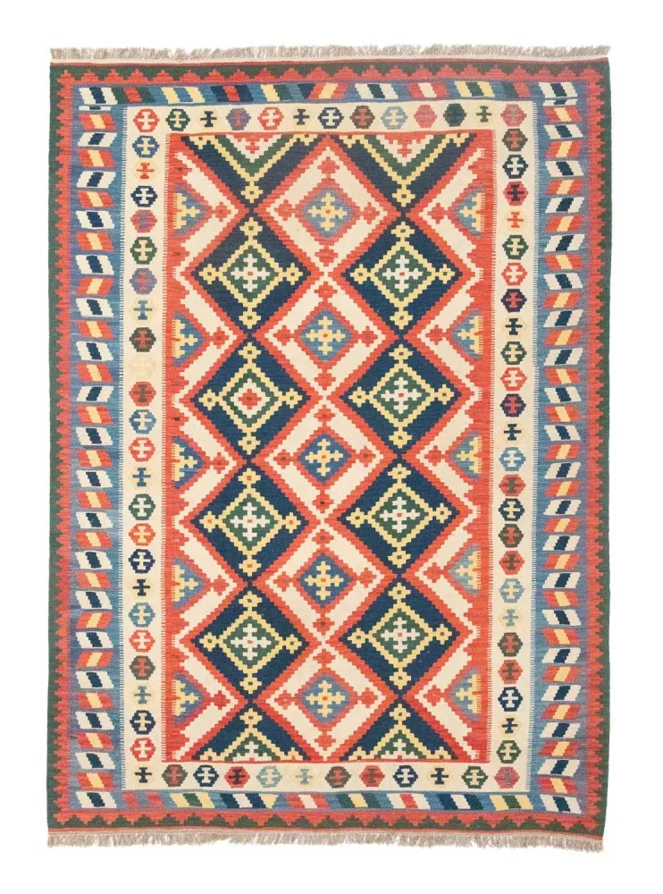 Dywan Kelim - Orientalny - 300 x 205 cm - pomarańczowy