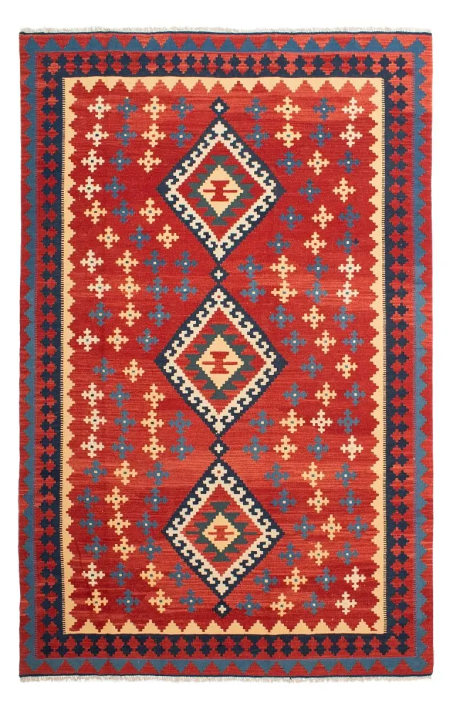 Dywan Kelim - Orientalny - 314 x 204 cm - czerwony