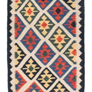 Dywan Kelim - Orientalny - 88 x 63 cm - beżowy