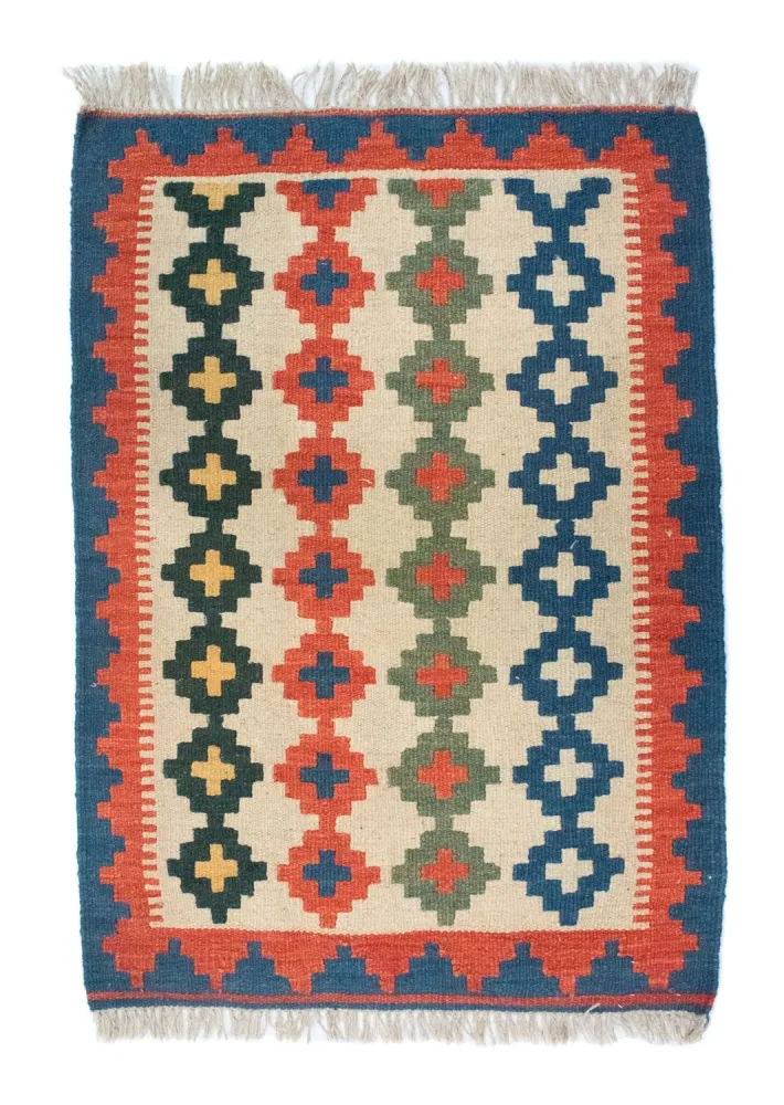 Dywan Kelim - Orientalny - 87 x 60 cm - beżowy
