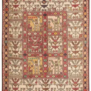Dywan Kelim - Orientalny - 97 x 75 cm - czerwony