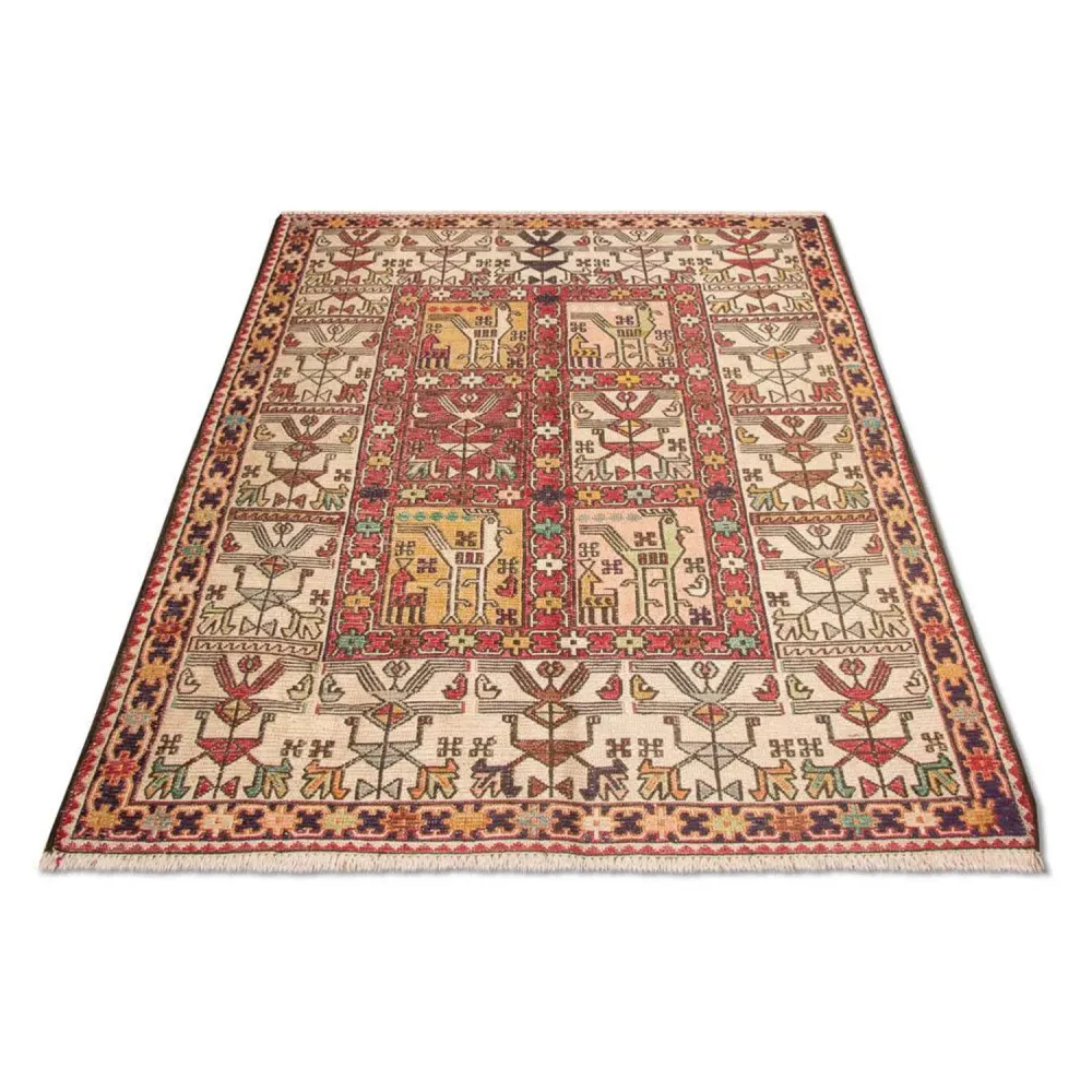Dywan Kelim - Orientalny - 97 x 75 cm - czerwony