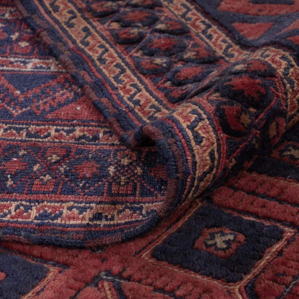 Dywan Kelim - Orientalny kształt specjalny - 184 x 158 cm - ciemna czerwień