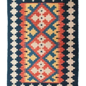 Dywan Kelim - Orientalny - 89 x 60 cm - niebieski