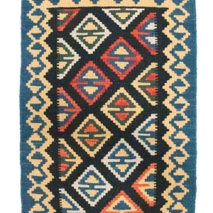 Dywan Kelim - Orientalny - 90 x 60 cm - niebieski
