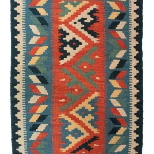 Dywan Kelim - Orientalny - 87 x 60 cm - niebieski