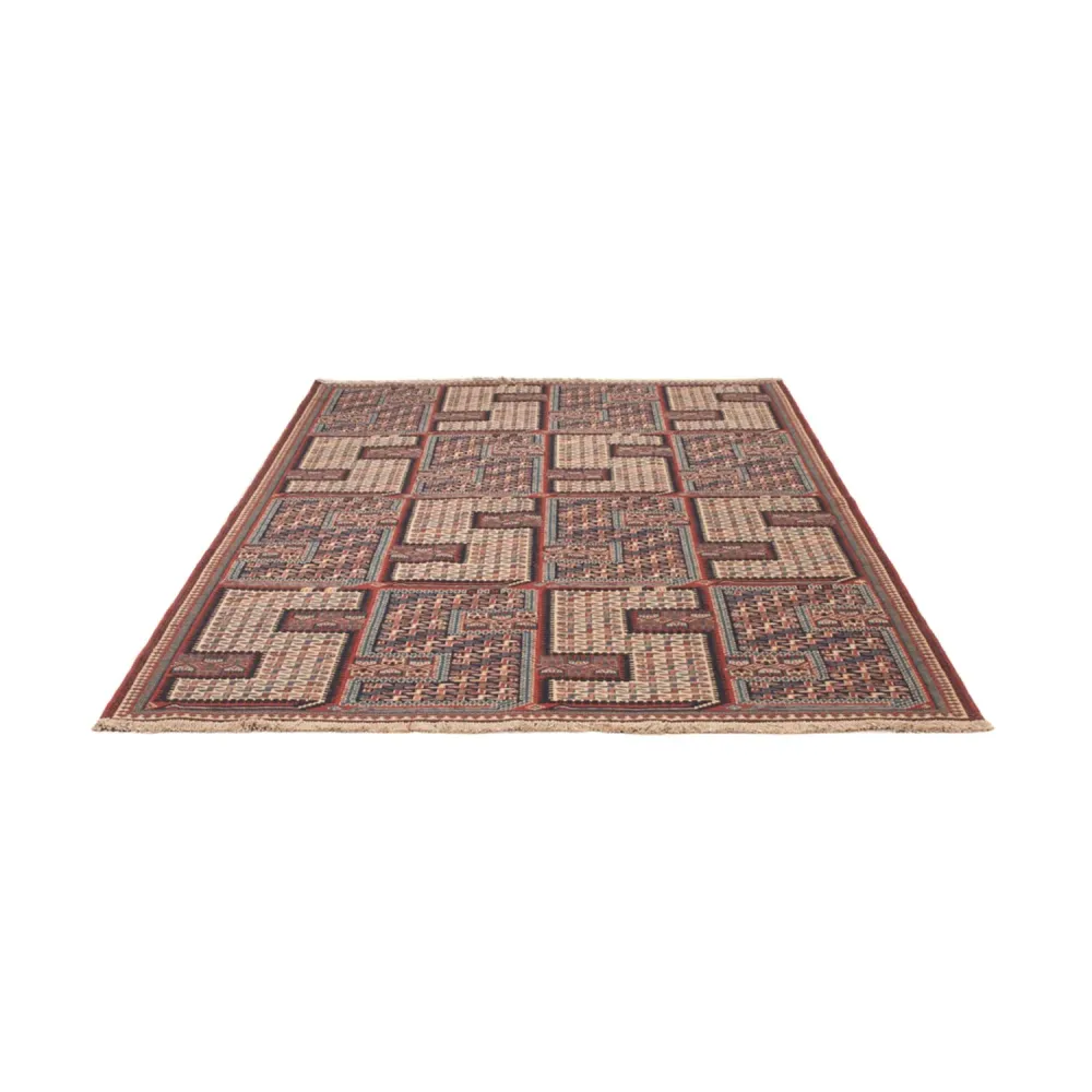 Dywan Kelim - Orientalny - Soumak - 223 x 156 cm - ciemny beż