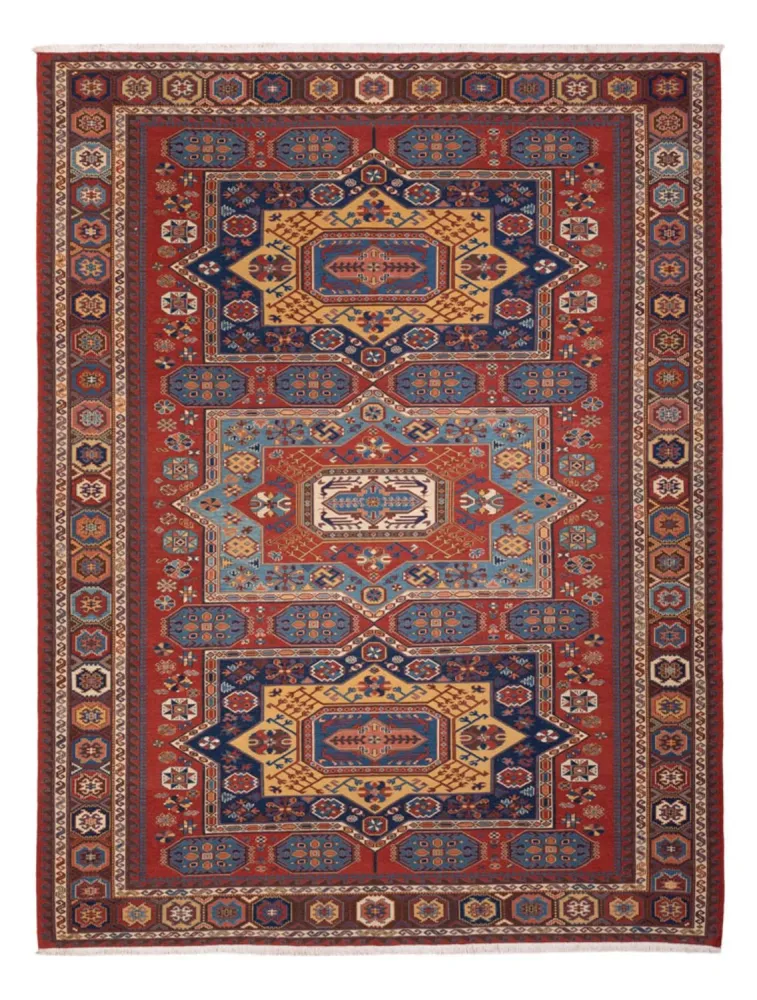 Dywan Kelim - Orientalny - Soumak - 329 x 256 cm - czerwony