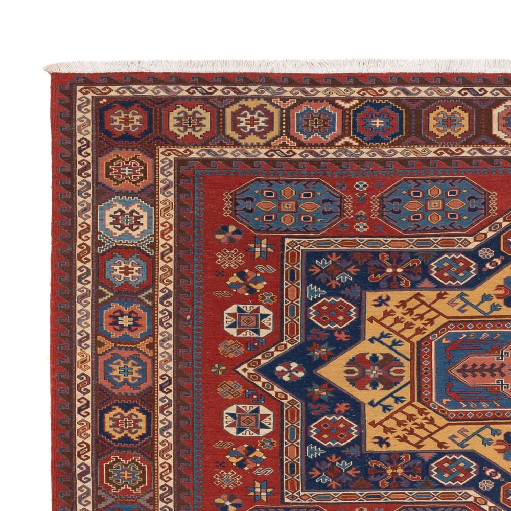 Dywan Kelim - Orientalny - Soumak - 329 x 256 cm - czerwony
