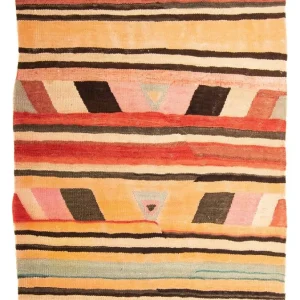 Dywan Kelim - Stary - 150 x 116 cm - wielokolorowy