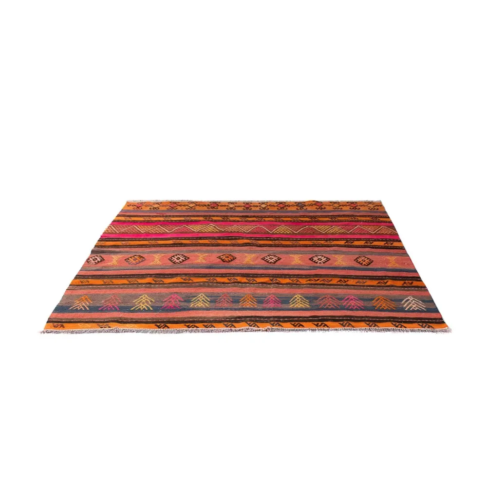 Dywan Kelim - Stary - 150 x 135 cm - wielokolorowy