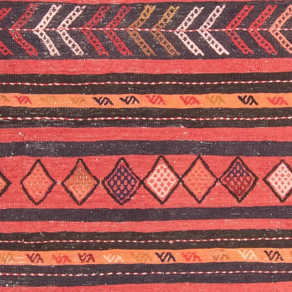 Dywan Kelim - Stary - 190 x 160 cm - wielokolorowy