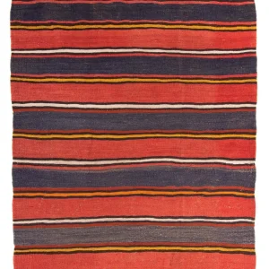 Dywan Kelim - Stary - 195 x 150 cm - wielokolorowy