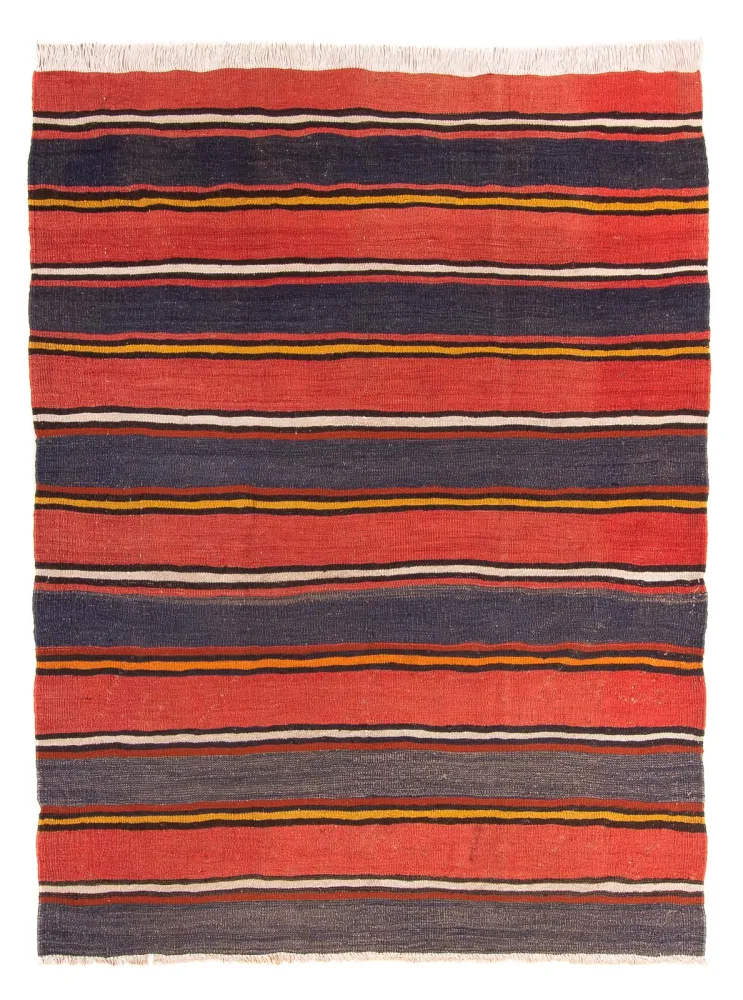 Dywan Kelim - Stary - 195 x 150 cm - wielokolorowy
